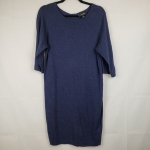 Monki Womens Sheath Sweater Dress Stretch Blue